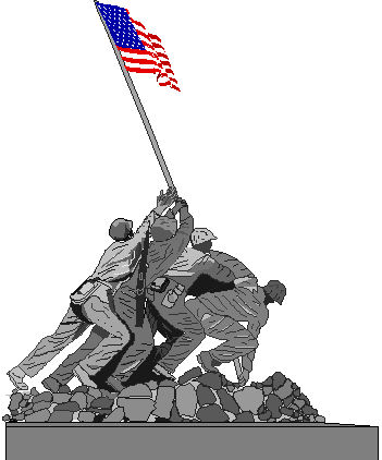 Raising the flag at Iwo Jima